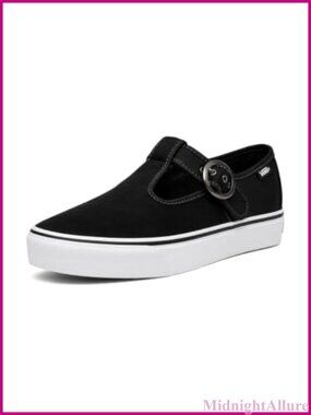 Mary Jane Flat Buckle Sneaker Suede Leather Casual Shoe